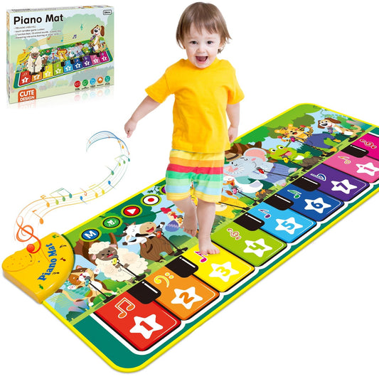 Klaviermatte mit Tier- und Klavierklängen – Babyspielzeug für Kinder ab 1–2 Jahren.