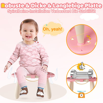 Kikidex magnetische Zaubertafel, Rosa – Mal- und Lernspielzeug für Kleinkinder von 1–3 Jahren.