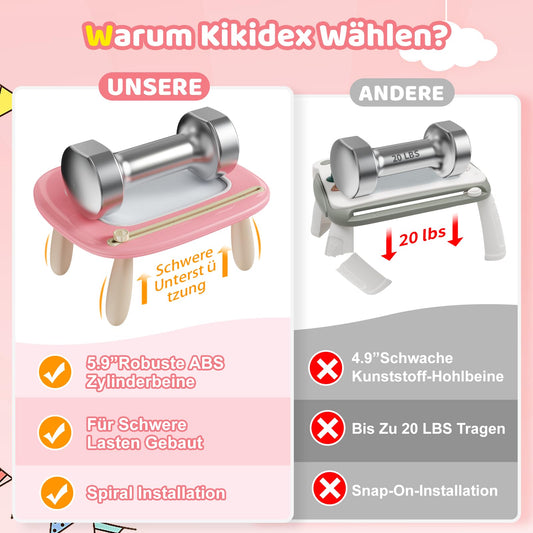 Kikidex magnetische Zaubertafel, Rosa – Mal- und Lernspielzeug für Kleinkinder von 1–3 Jahren.