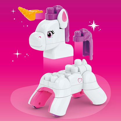 Mega Bloks Fisher-Price 3-in-1 Bau- und Zaubereinhorn – Bausteinspielzeug.