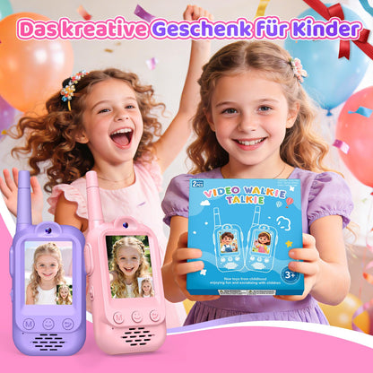 Kinder-Walkie-Talkies mit Video – Spielzeug und Geschenk für Mädchen von 3–8 Jahren.